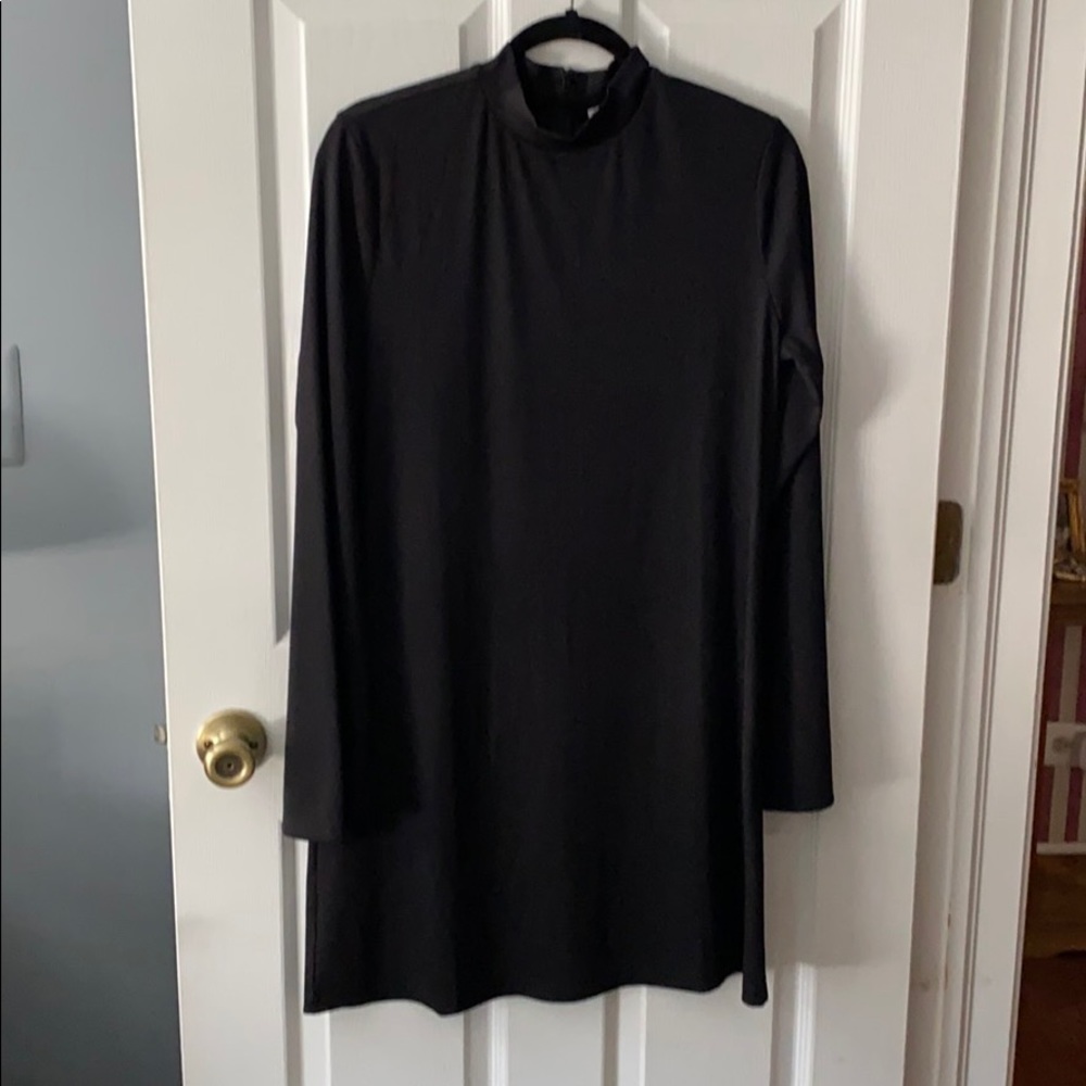 Leith long sleeve black dress